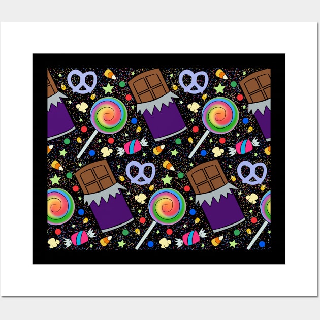 Halloween Treats Pattern - Offset Wall Art by K-Tee's CreeativeWorks